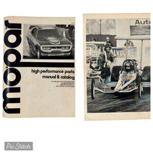 Mopar High Performance Parts Manual & Catalog 1970s Drag Racing Hemi Vintage Aut